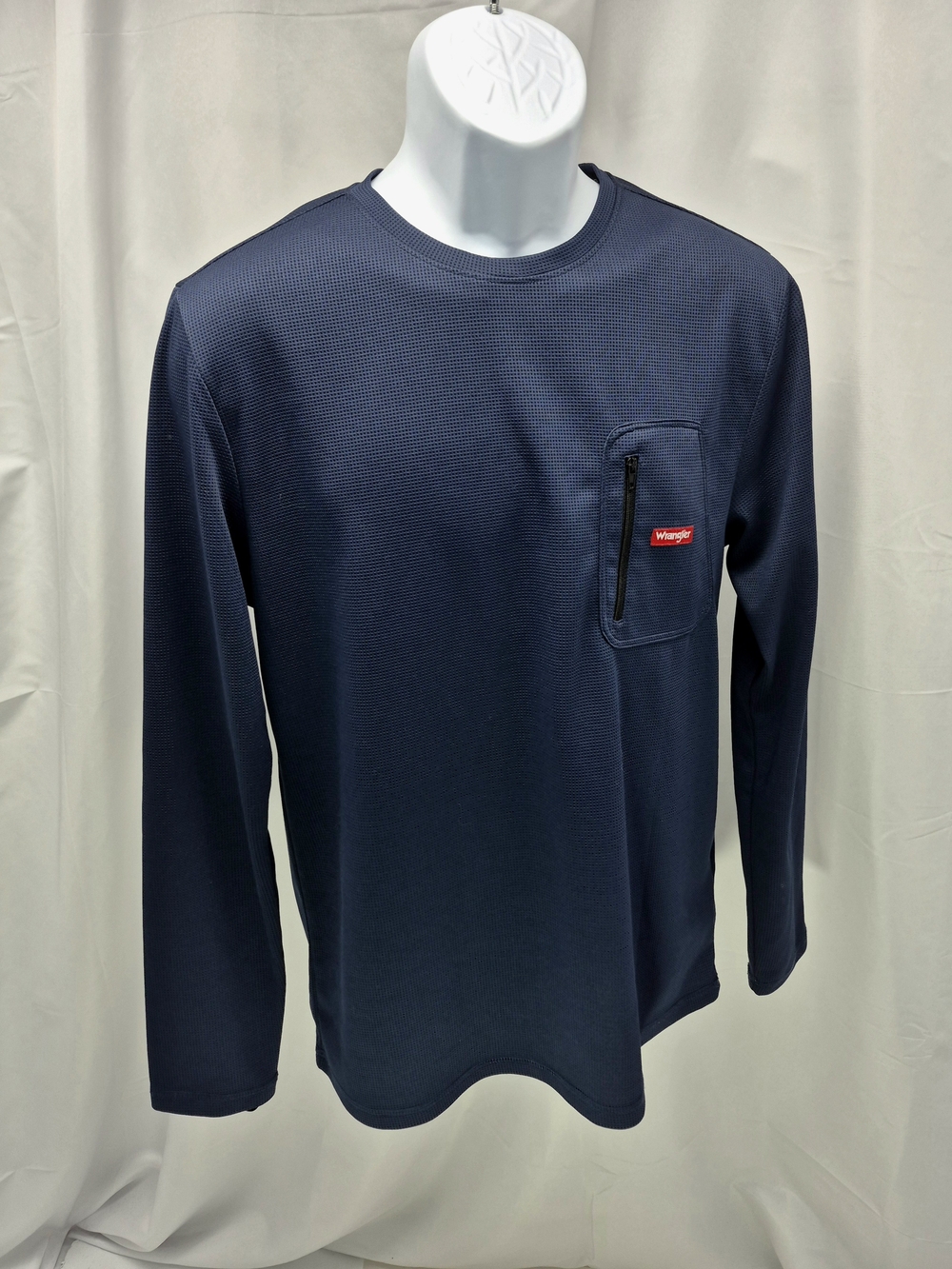 NWOT Wrangler Workwear Lightweight Performance Waffle Thermal Blue Men M